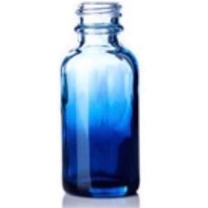 5 pack of 2 oz Flint Blue Gradiation Boston Round Glass Bottles